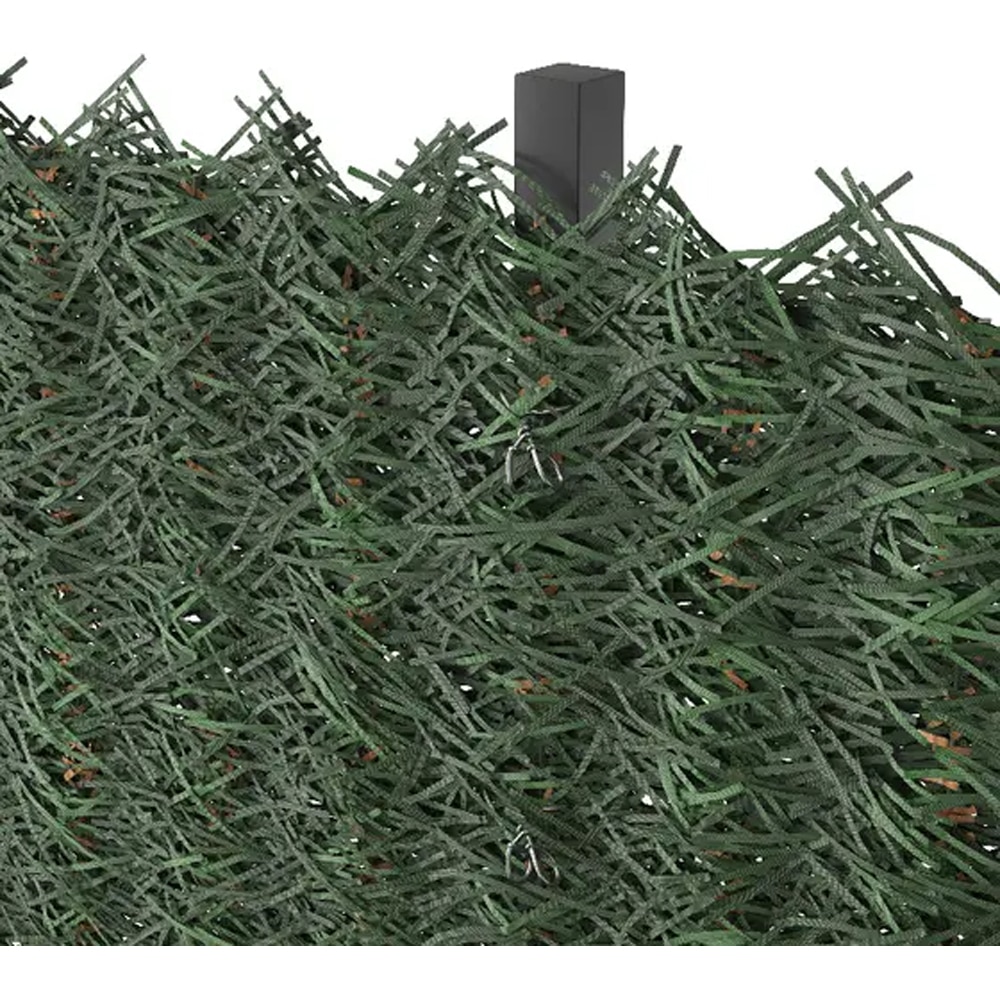 Gard artificial 3 culori KLIKSTROM, 30 x 10cm, PVC, verde