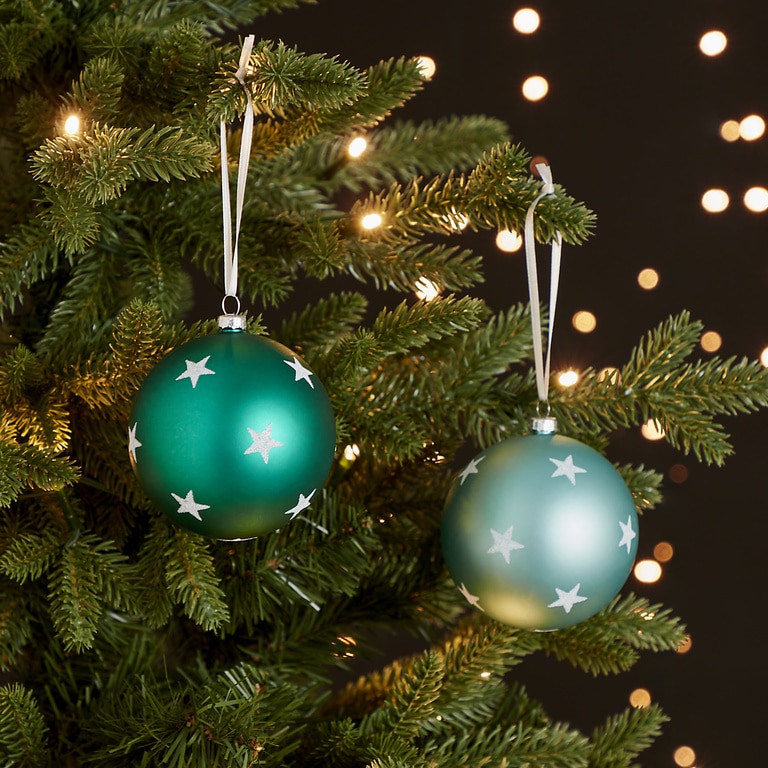 Glob de Craciun, 8 cm, plastic, albastru