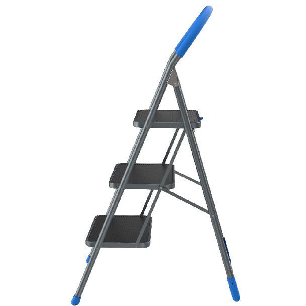 Scara pliabila MAC ALLISTER, 197 cm inaltime lucru, 1x3 cm, albastru