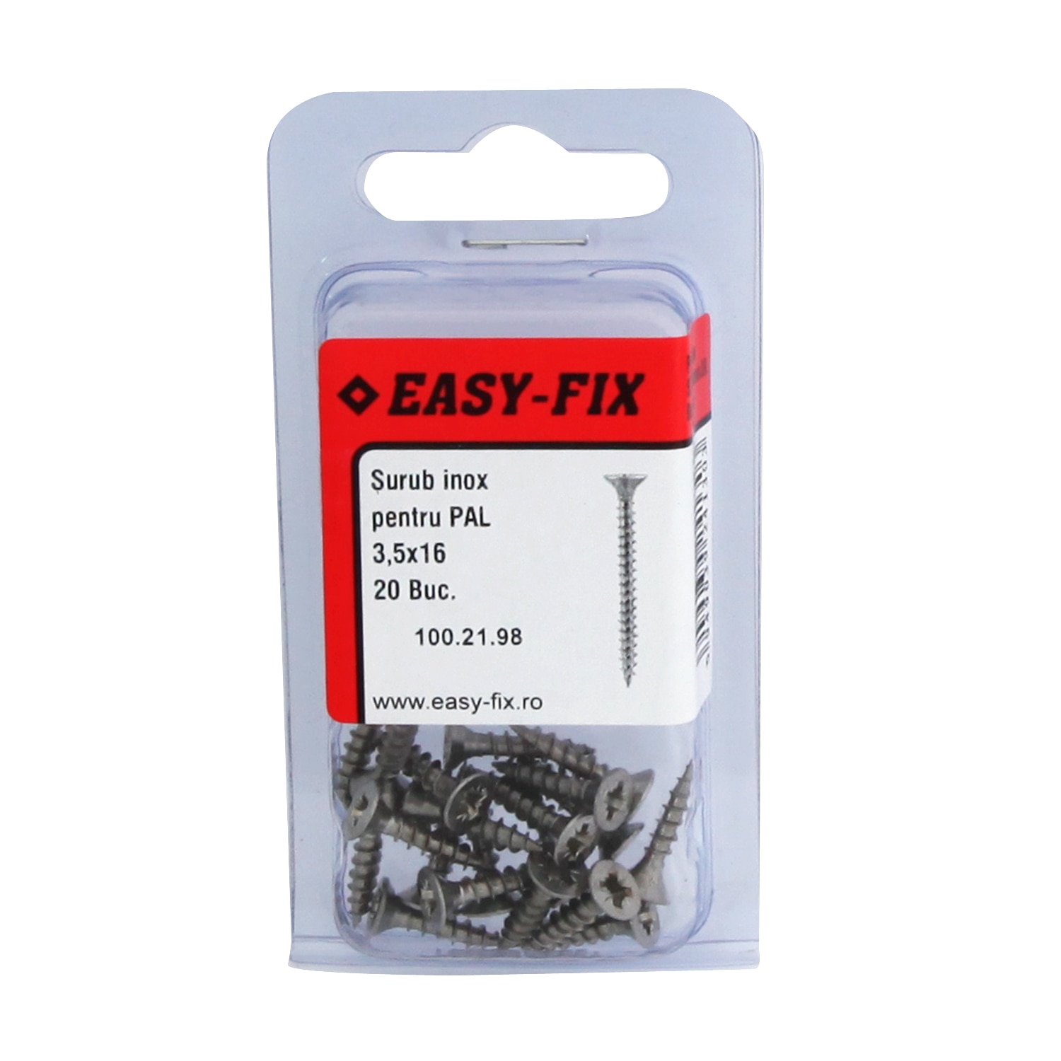 Suruburi PAL 3.5 x 16 pz2 inoxa2, 20 buc