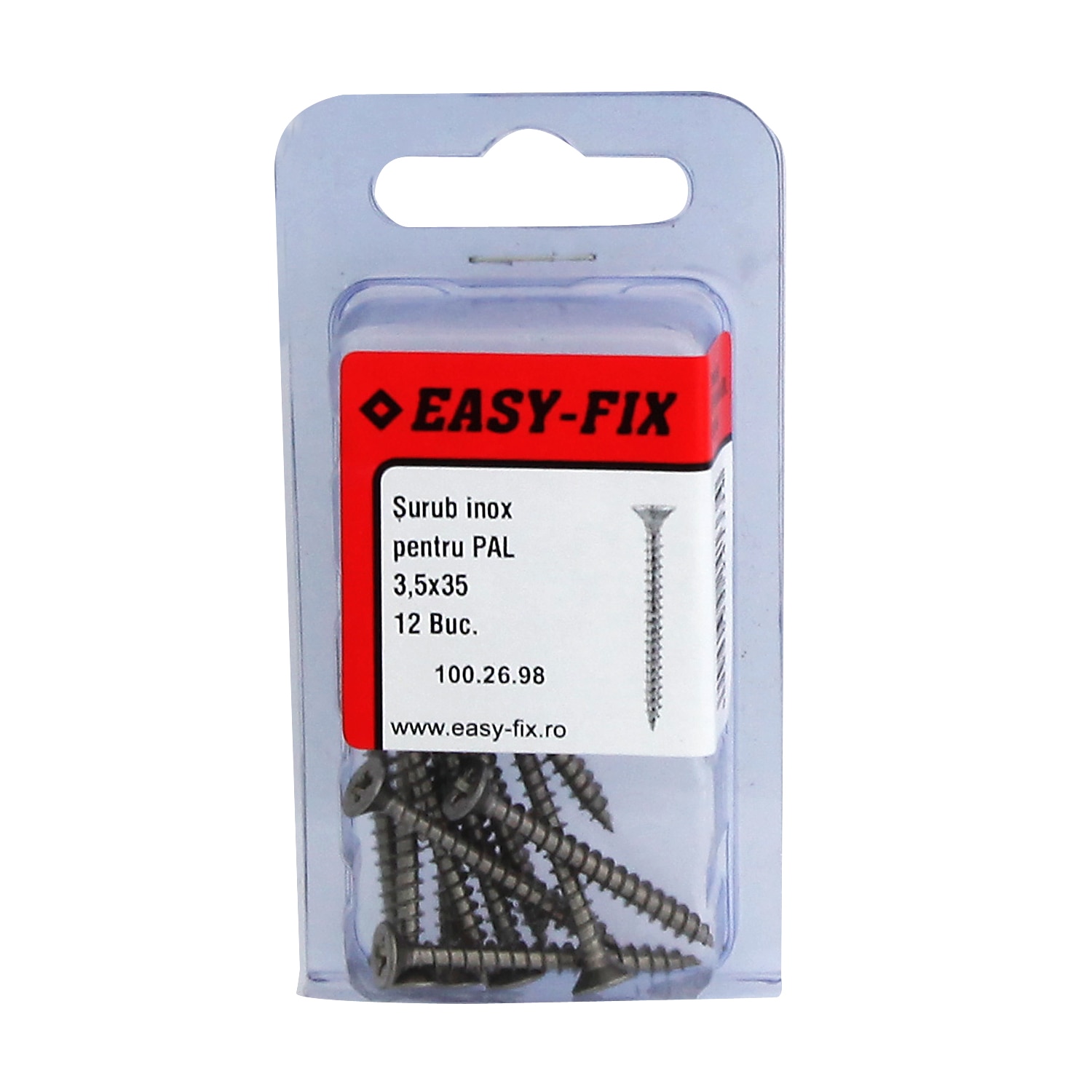 Suruburi PAL 3.5 x 35 pz2 inoxa2, 12 buc