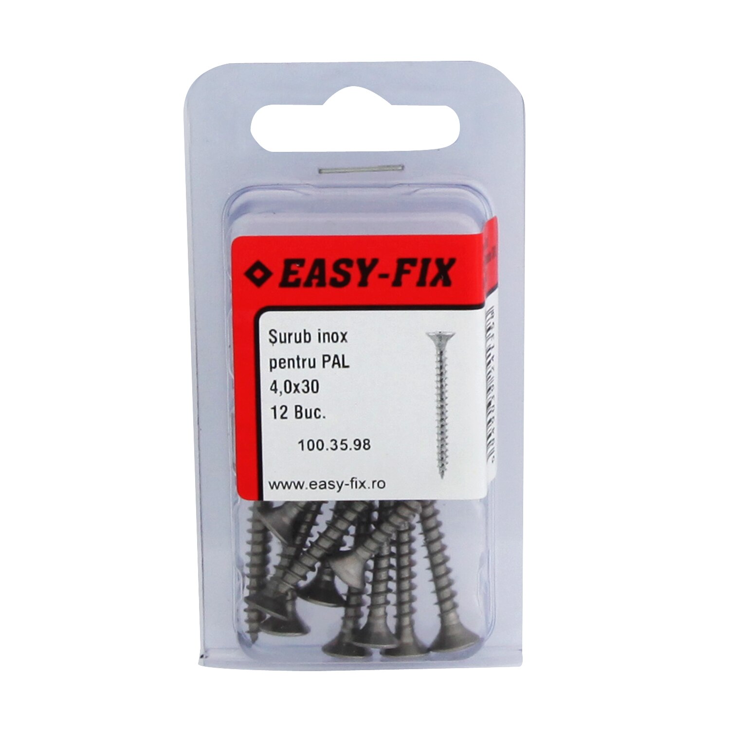 Suruburi PAL 4 x3 0 pz2 inoxa2, 12 buc