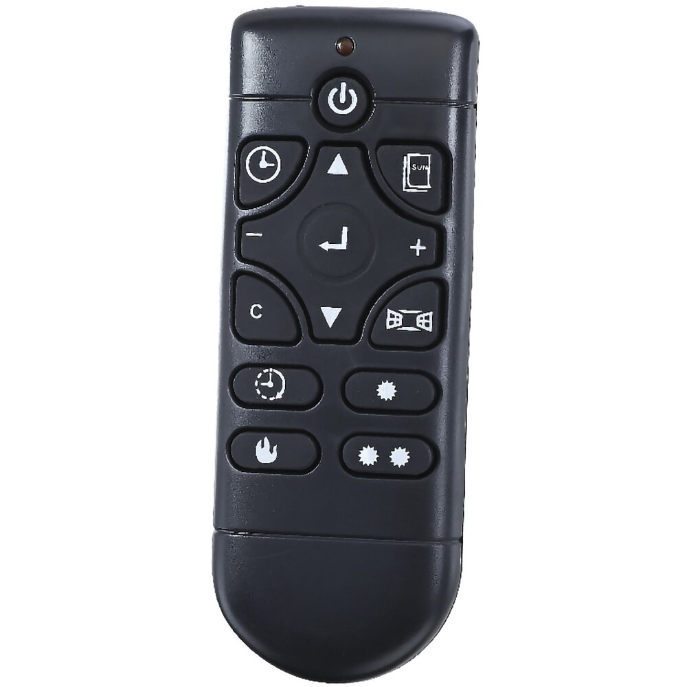 Semineu electric curbat, 2000W, Telecomanda, negru