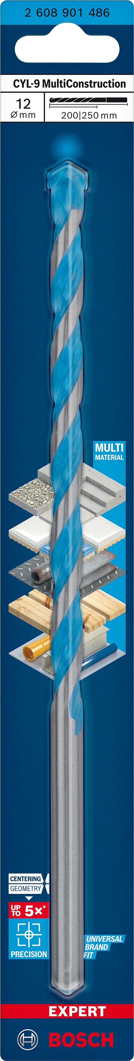 Burghiu Expert CYL-9, 12 x 200 x 250 mm  Bosch