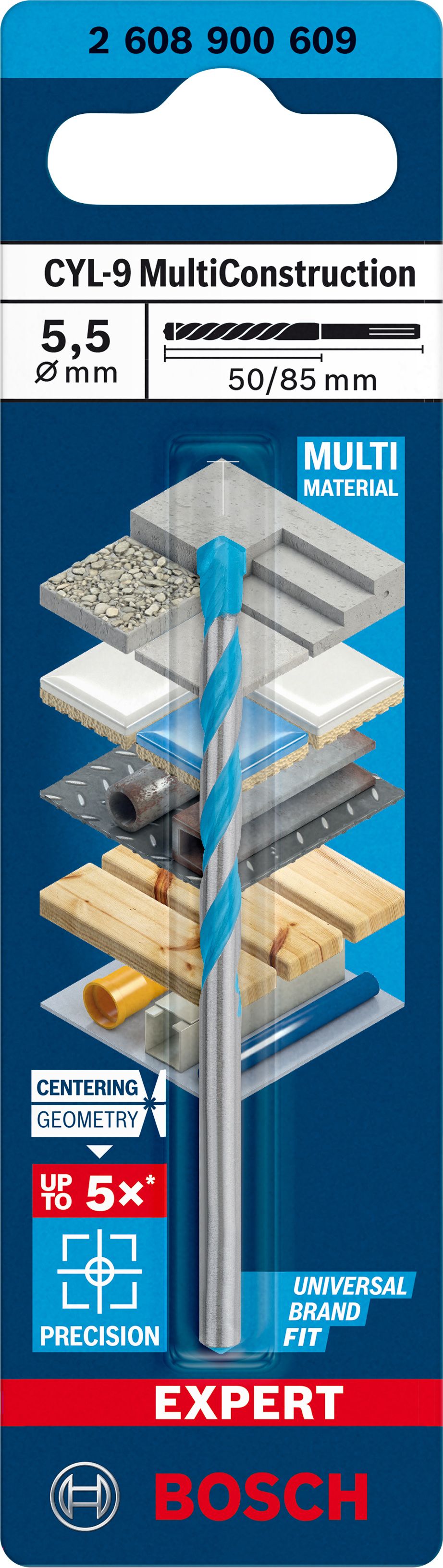 Burghiu Expert CYL-9, 5.5 x 50 x 85 mm  Bosch