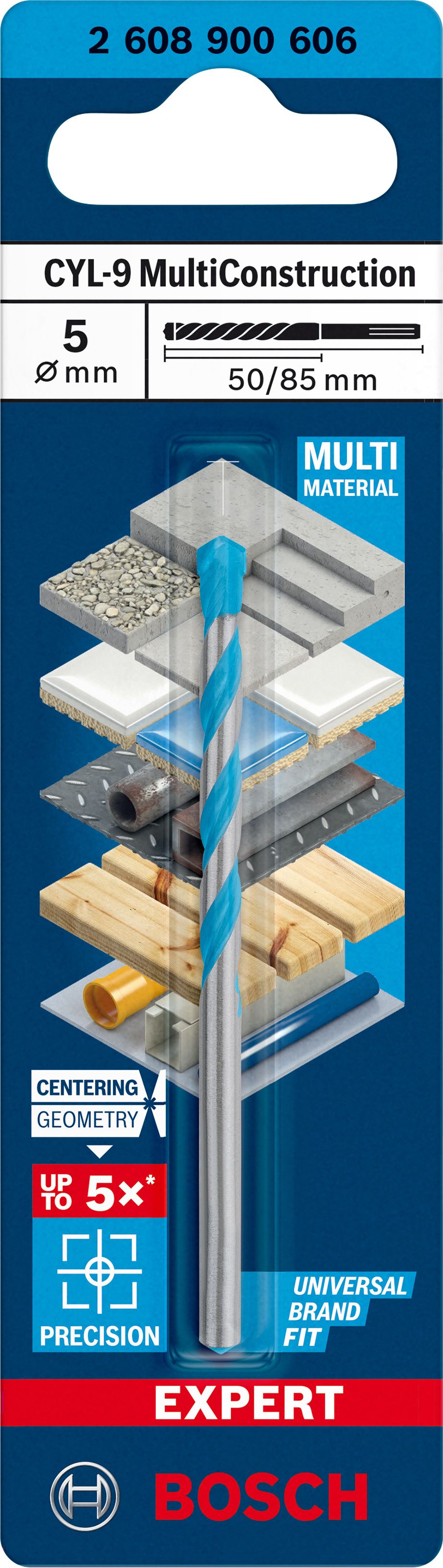 Burghiu Expert CYL-9, 5 x 50 x 85 mm  Bosch