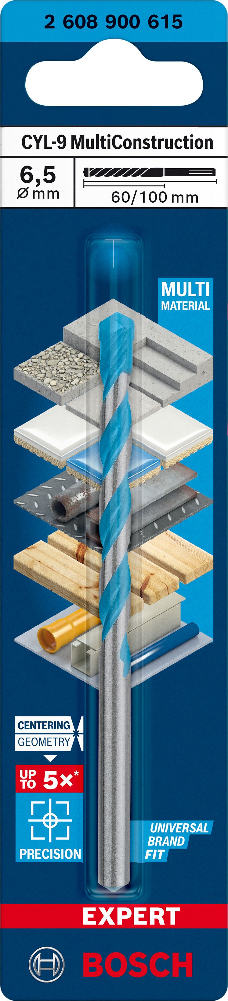 Burghiu Expert CYL-9, 6.5 x 60 x 100 mm  Bosch