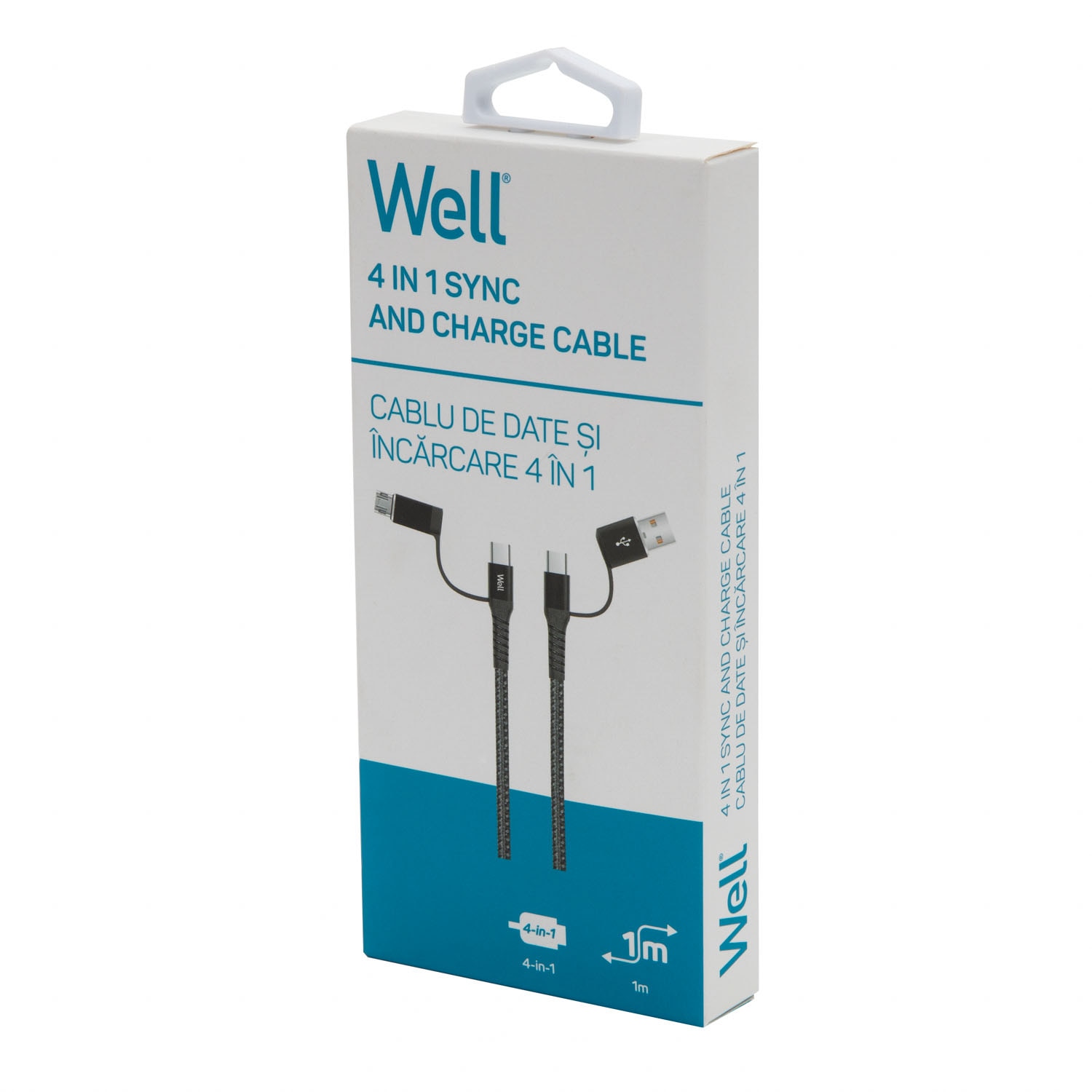 Well Cablu 4 In 1 1M Negru