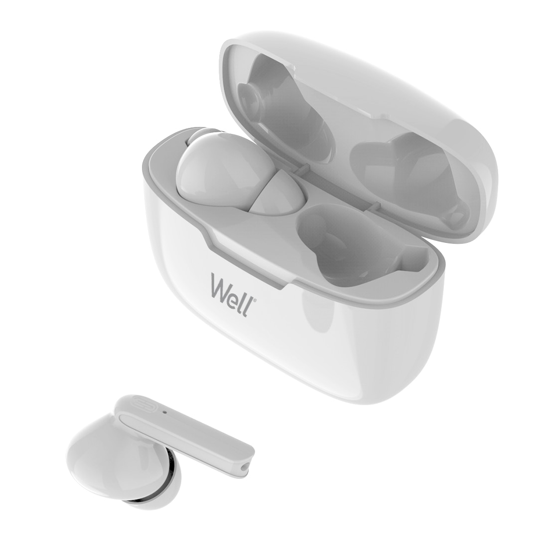 Casti Bluetooth, alb • Well Boost 