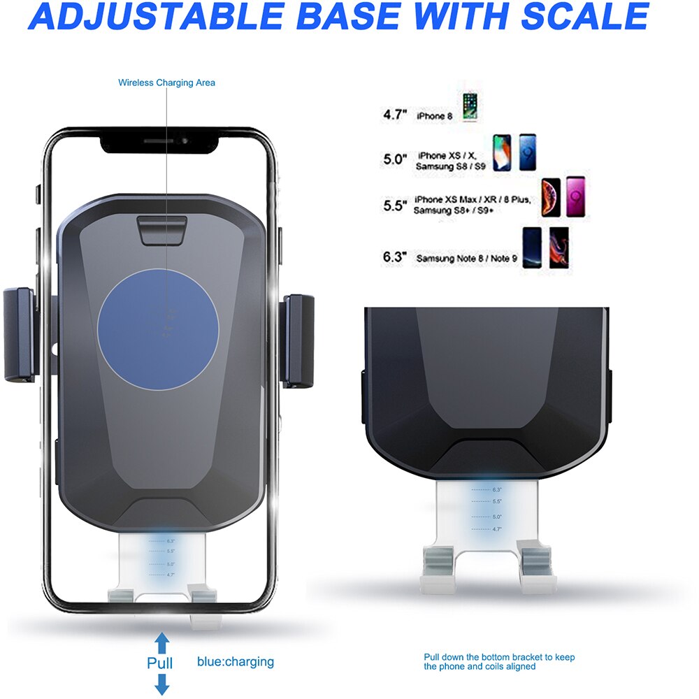 Incarcator auto wireless WELL Plus Slick, 10W, ABS, negru
