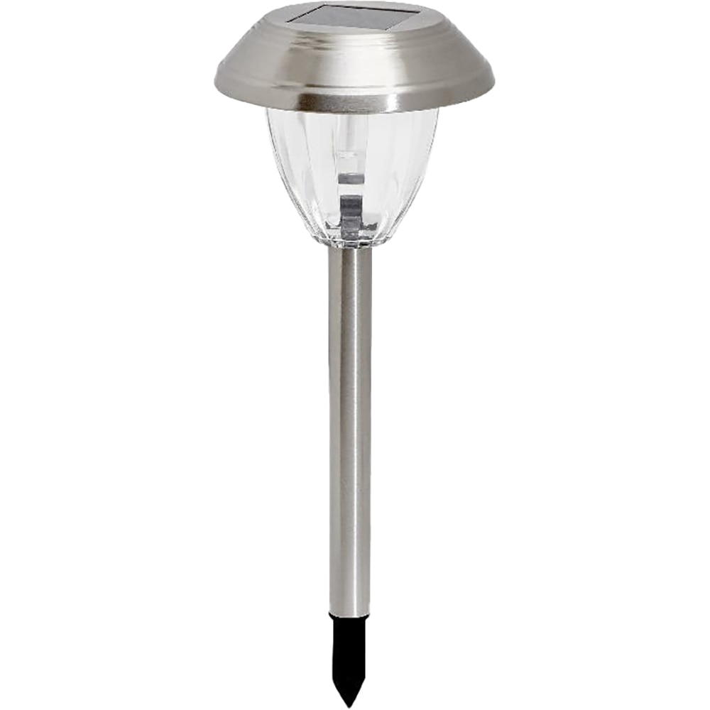 Set 4 lampi solare LED GOODHOME, 0.02 W, otel inoxidabil, argintiu