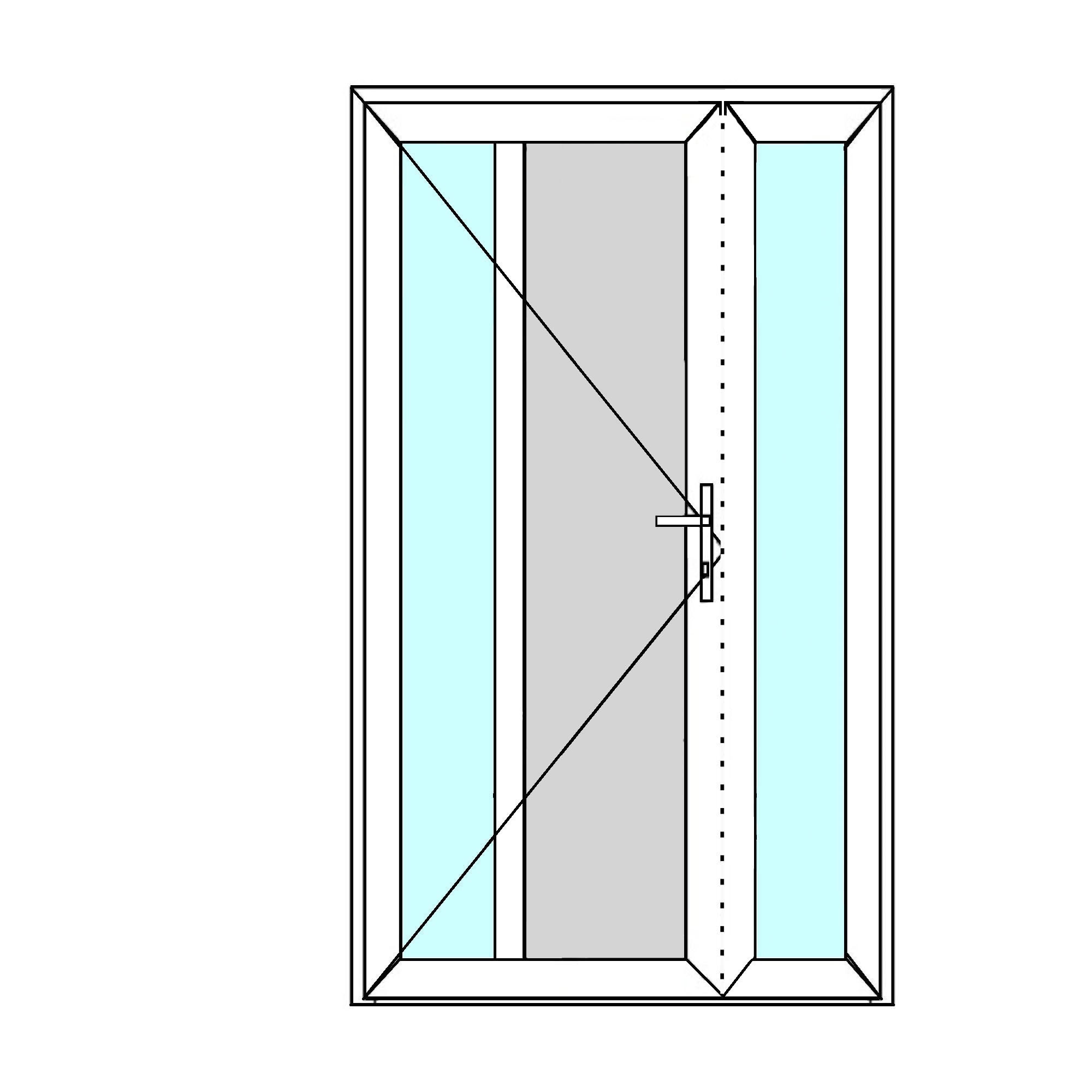 Usa termopan PVC exterior, batanta, cu geam, 4 C, alb, dreapta, simpla deschidere, 120 x 205 cm  Aplast