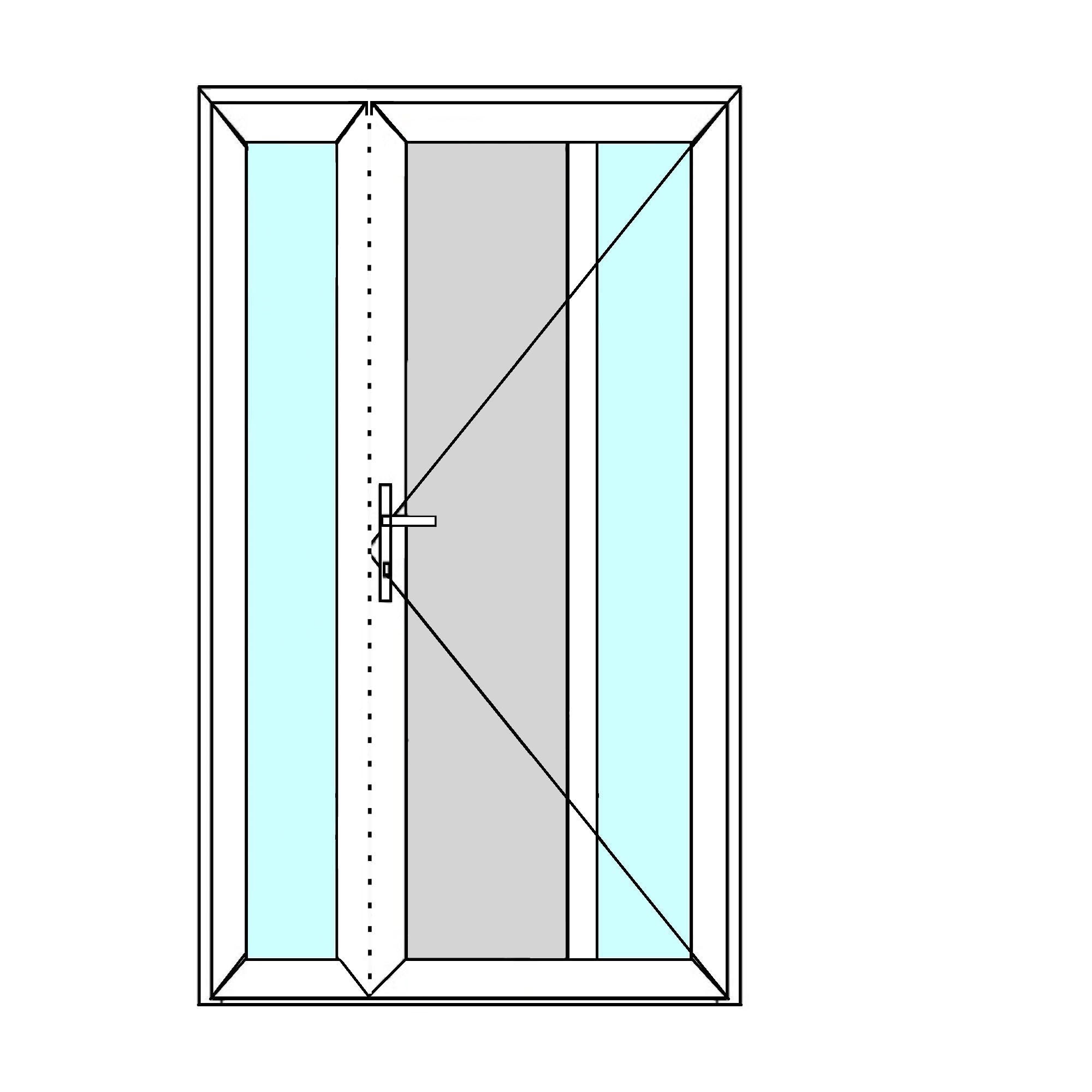 Usa termopan PVC exterior, batanta, cu geam, 4 C, alb, stanga, simpla deschidere, 120 x 205 cm  Aplast