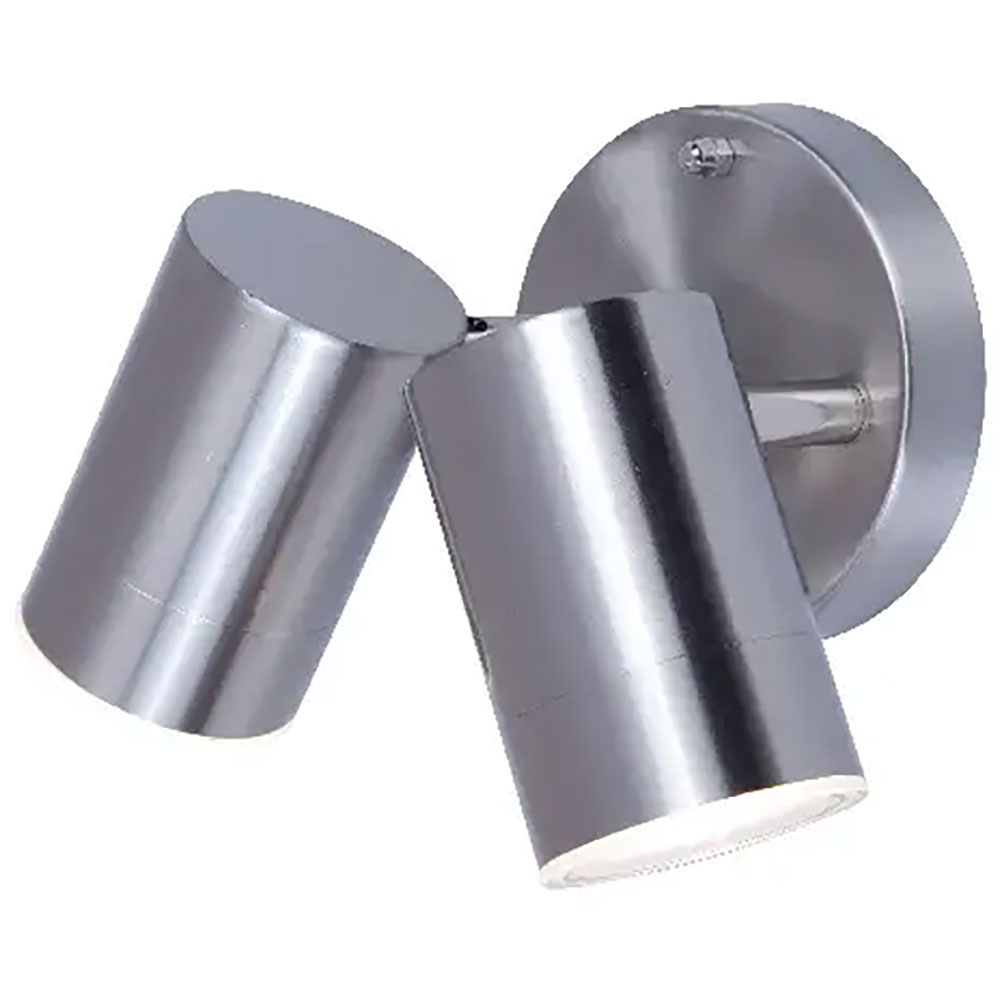 Aplica de exterior LED GOODHOME Candiac Twins 101229248, 13W, 760lm, IP44, argintiu