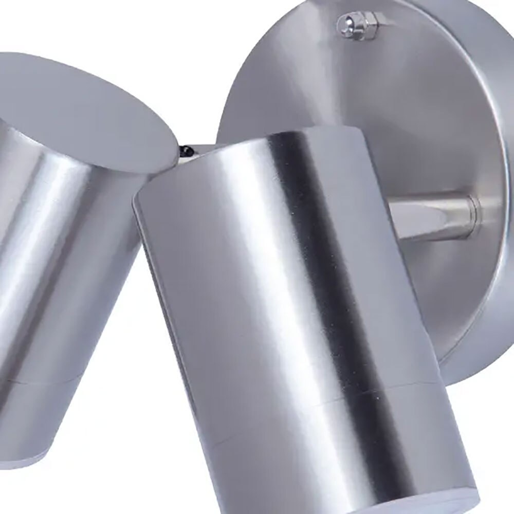 Aplica de exterior LED GOODHOME Candiac Twins 101229248, 13W, 760lm, IP44, argintiu