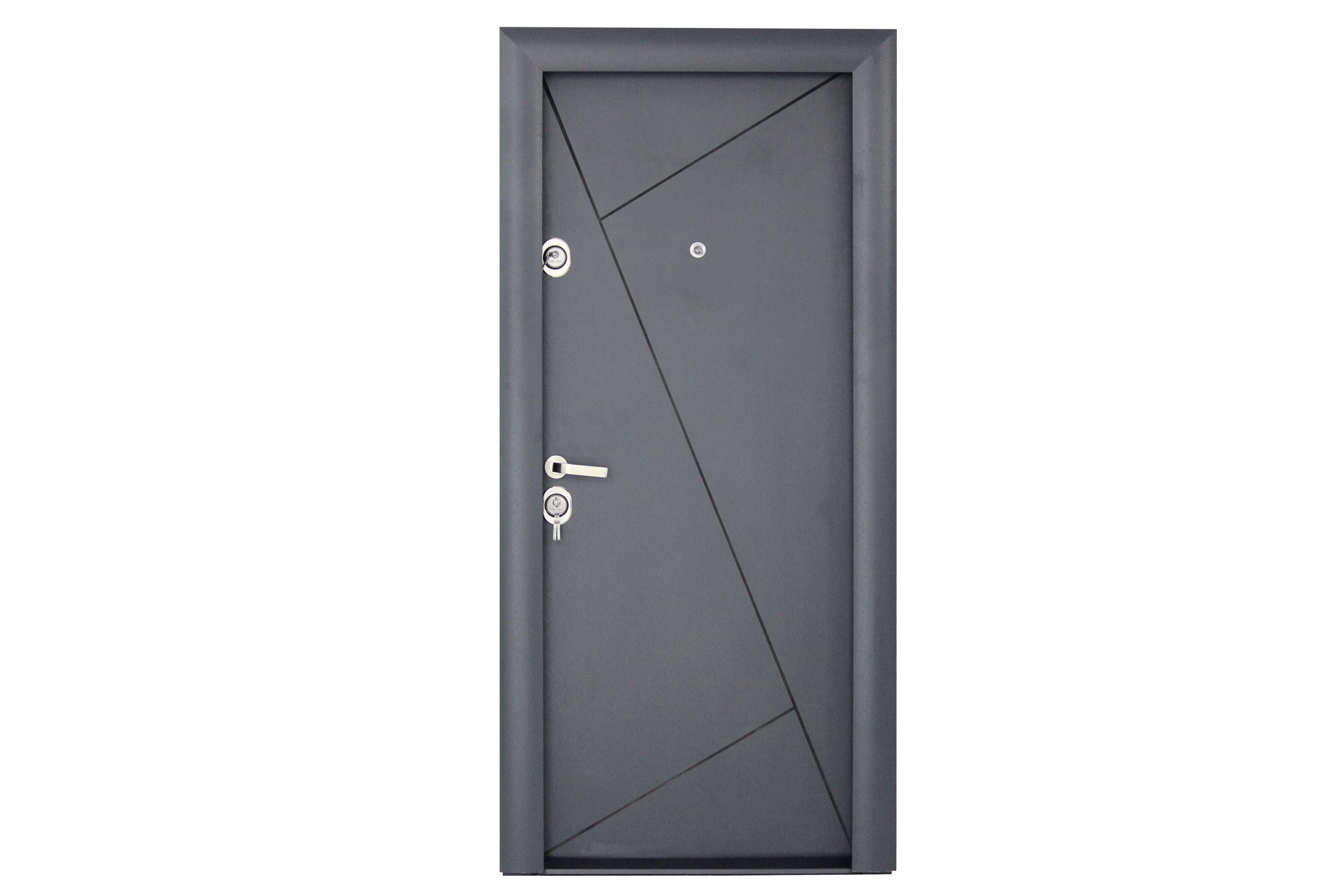 Usa de intrare pentru apartament, metalica, gri, dreapta, 201 x 88 cm  Arta Door Modern 373