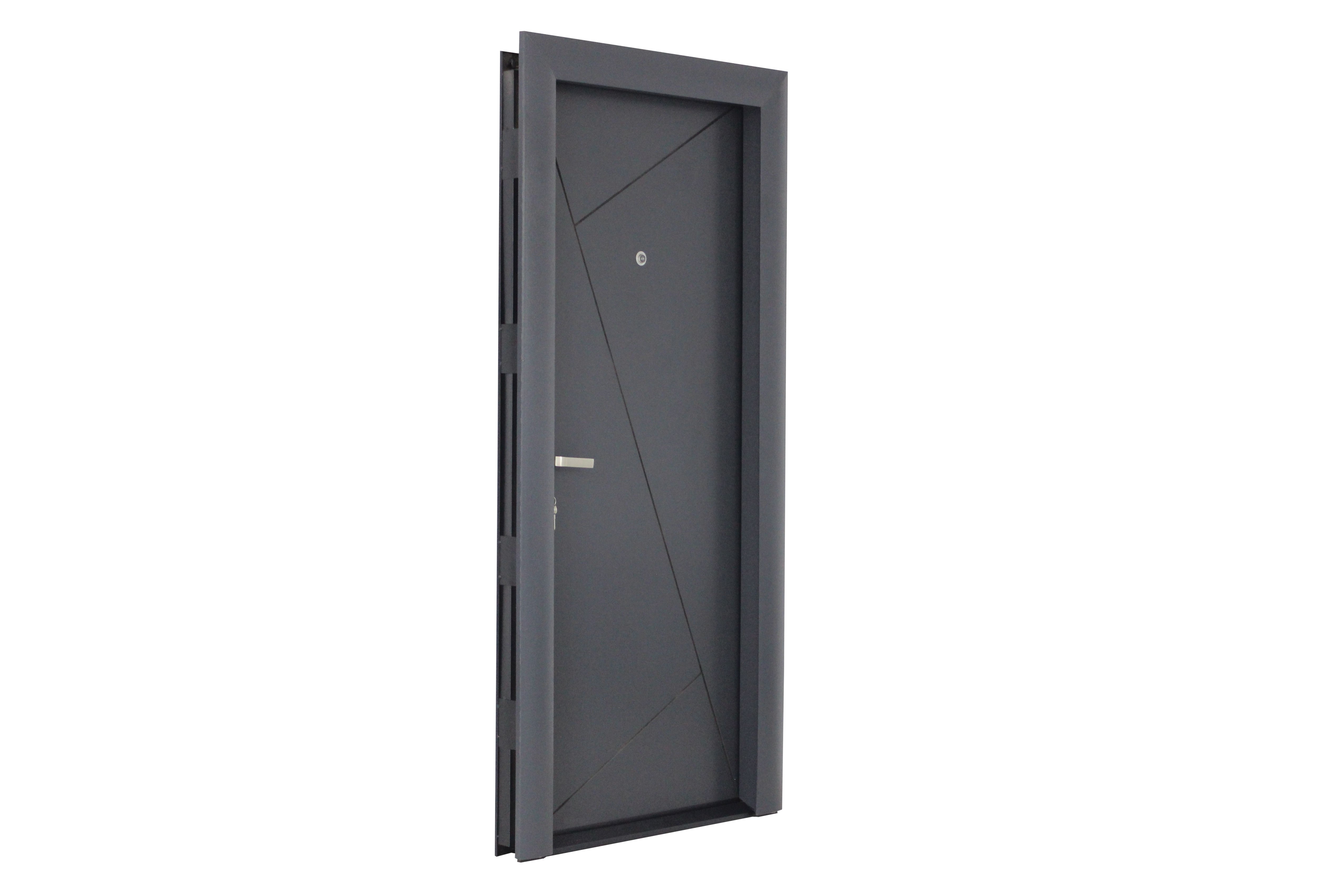 Usa de intrare pentru apartament, metalica, gri, dreapta, 201 x 88 cm  Arta Door Modern 373