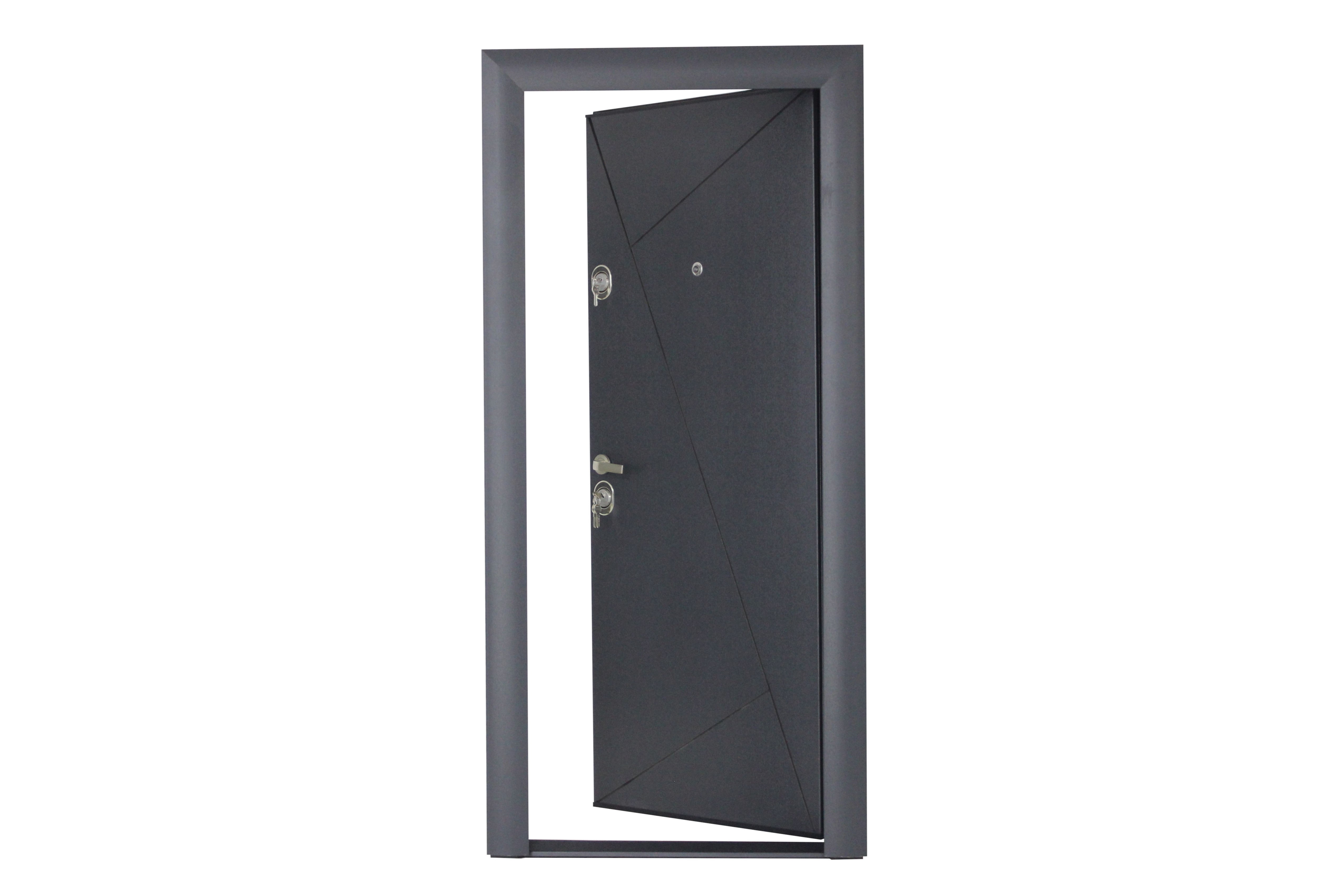 Usa de intrare pentru apartament, metalica, gri, dreapta, 201 x 88 cm  Arta Door Modern 373