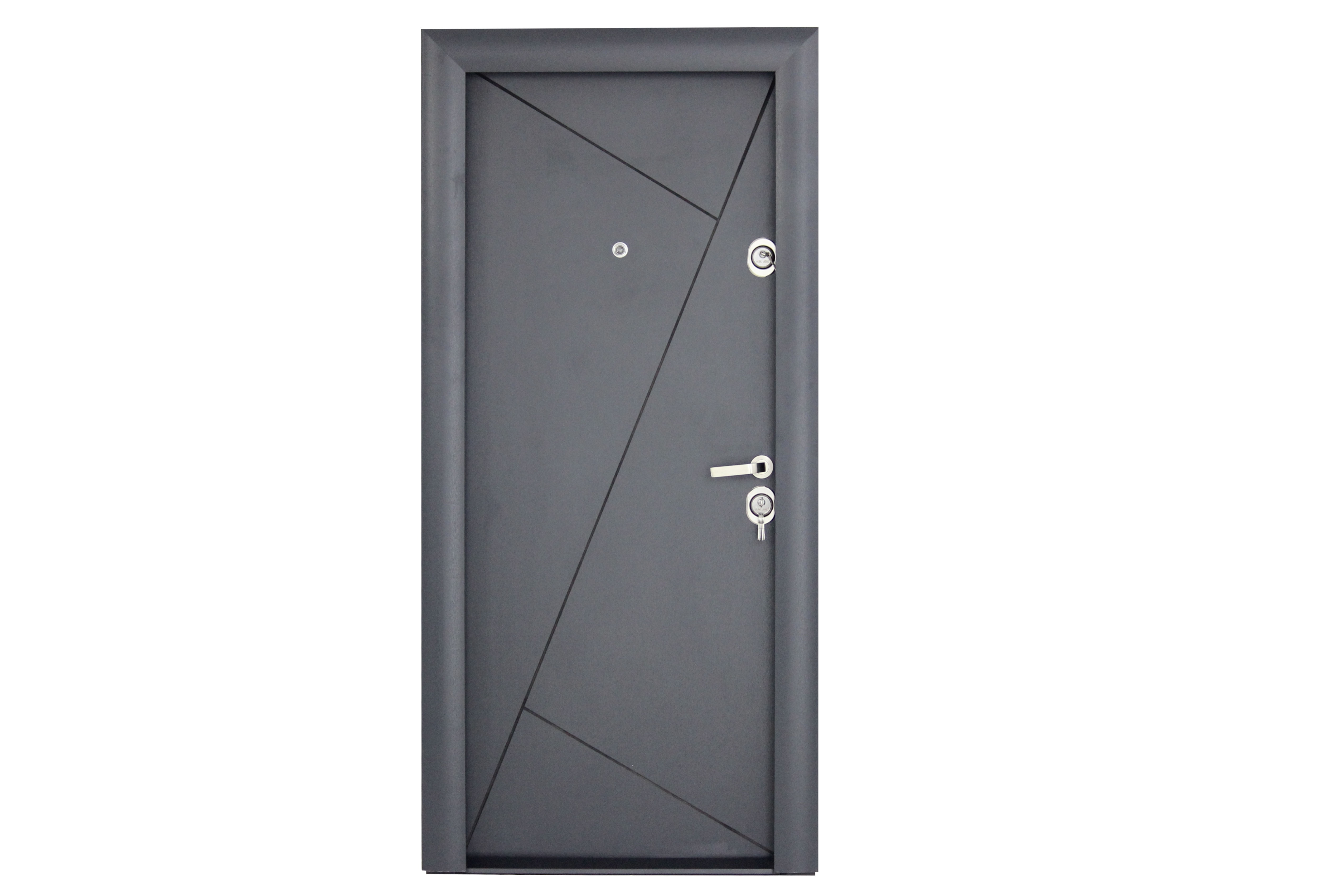 Usa de intrare pentru apartament, metalica, gri, stanga, 201 x 88 cm  Arta Door Modern 373