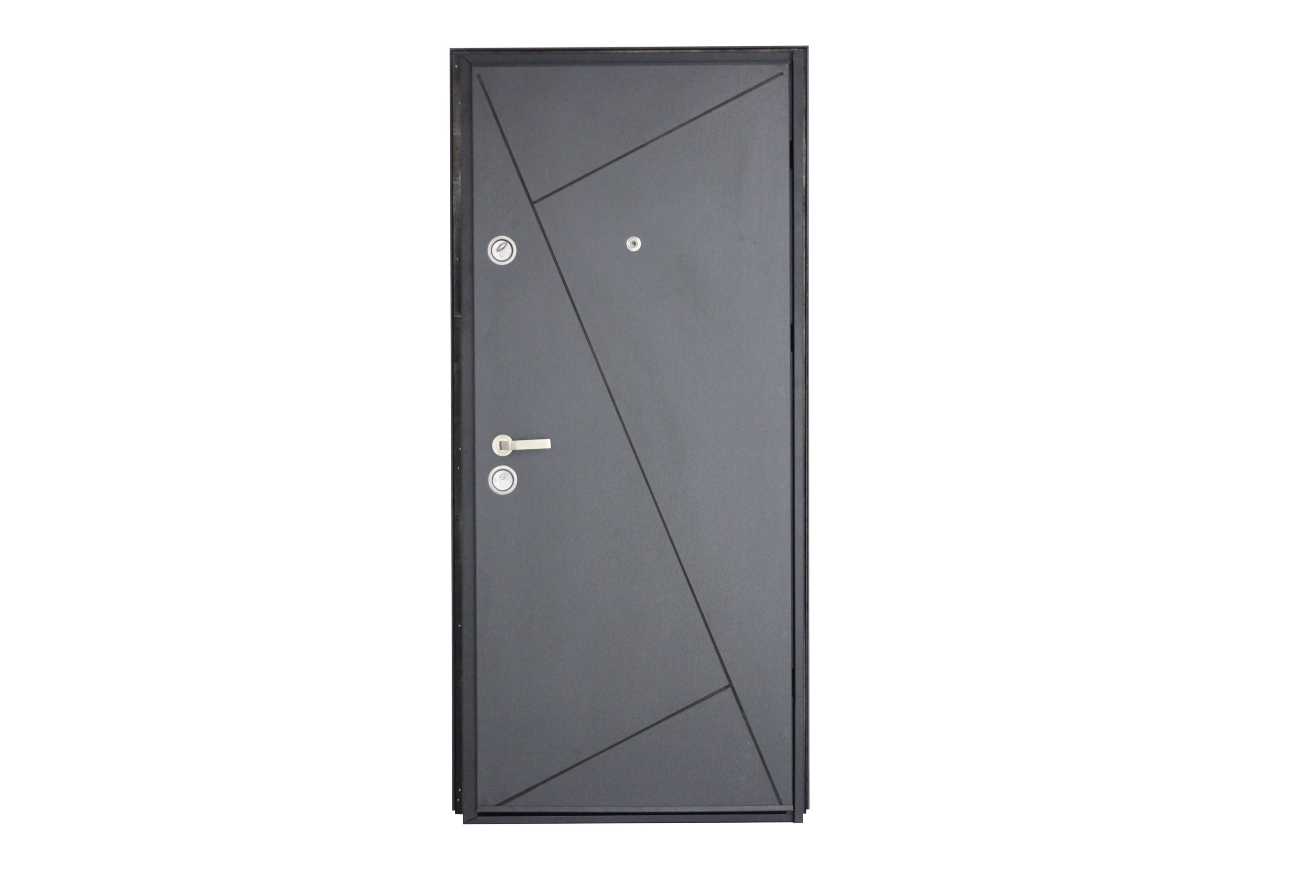 Usa de intrare pentru apartament, metalica, gri, stanga, 201 x 88 cm  Arta Door Modern 373