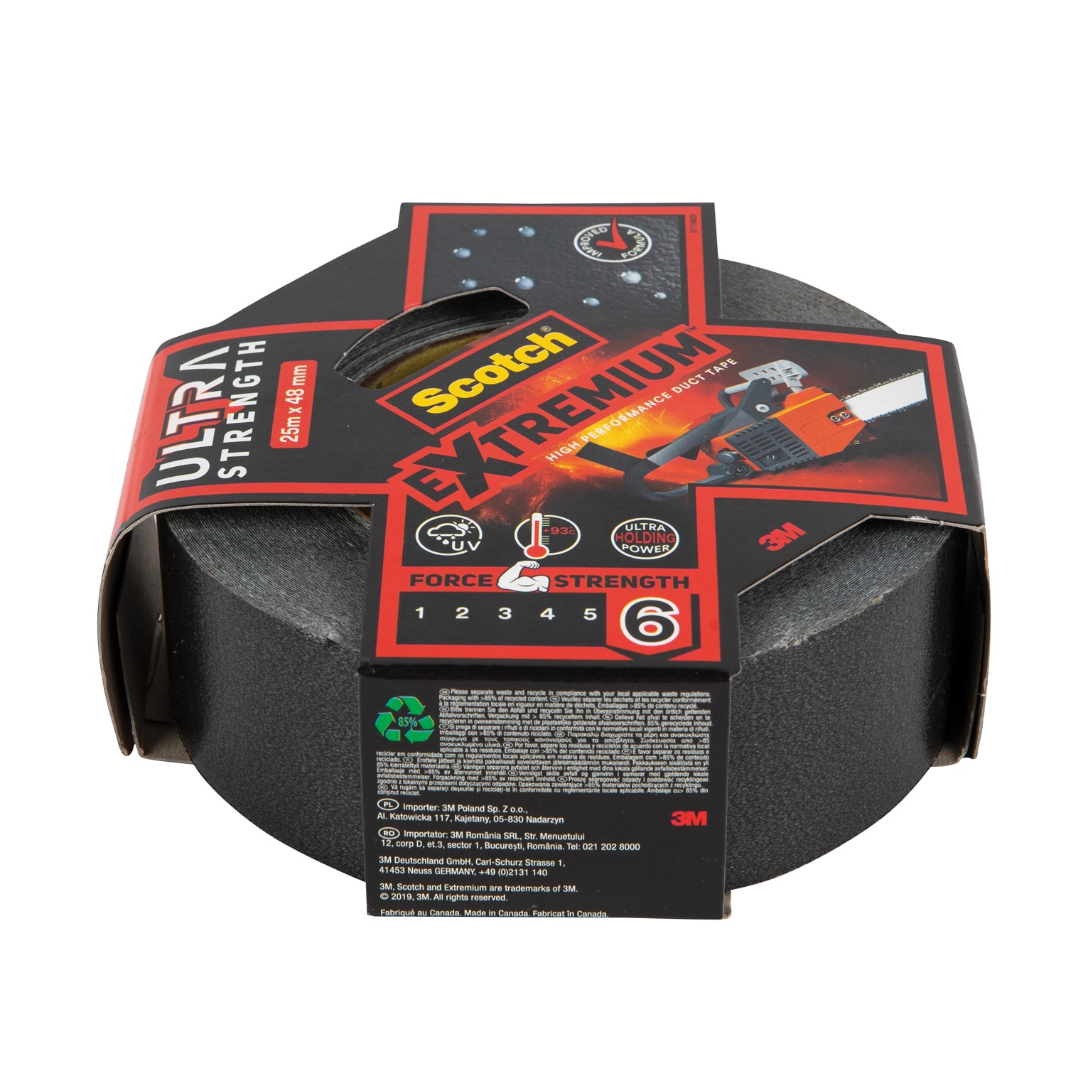 Banda reparatii puternice 4.8 cm x 25 m Negru  Scotch