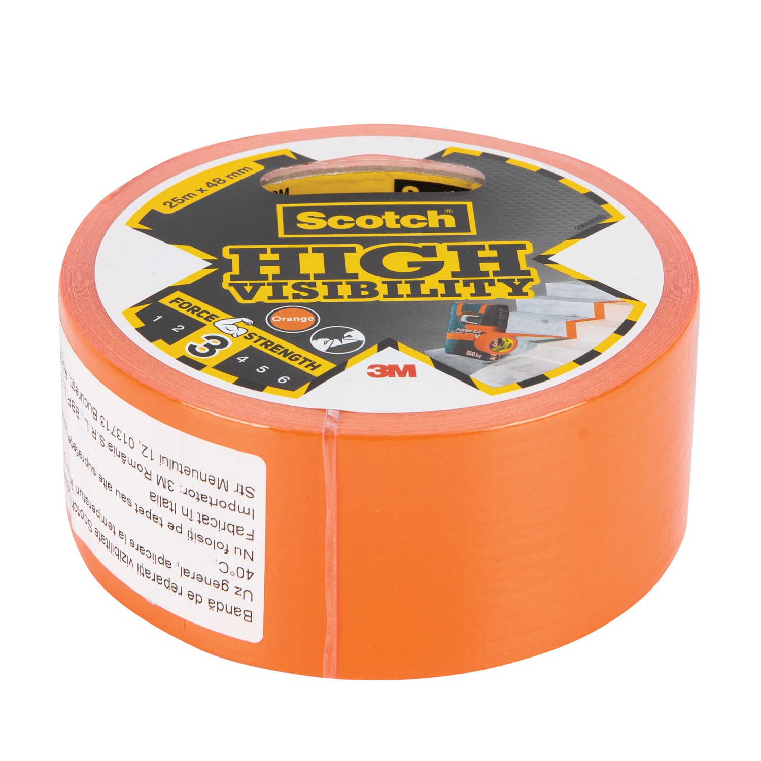Banda reparatii cu vizibilitate inalta 4.8 cm x 25 m Portocaliu • Scotch