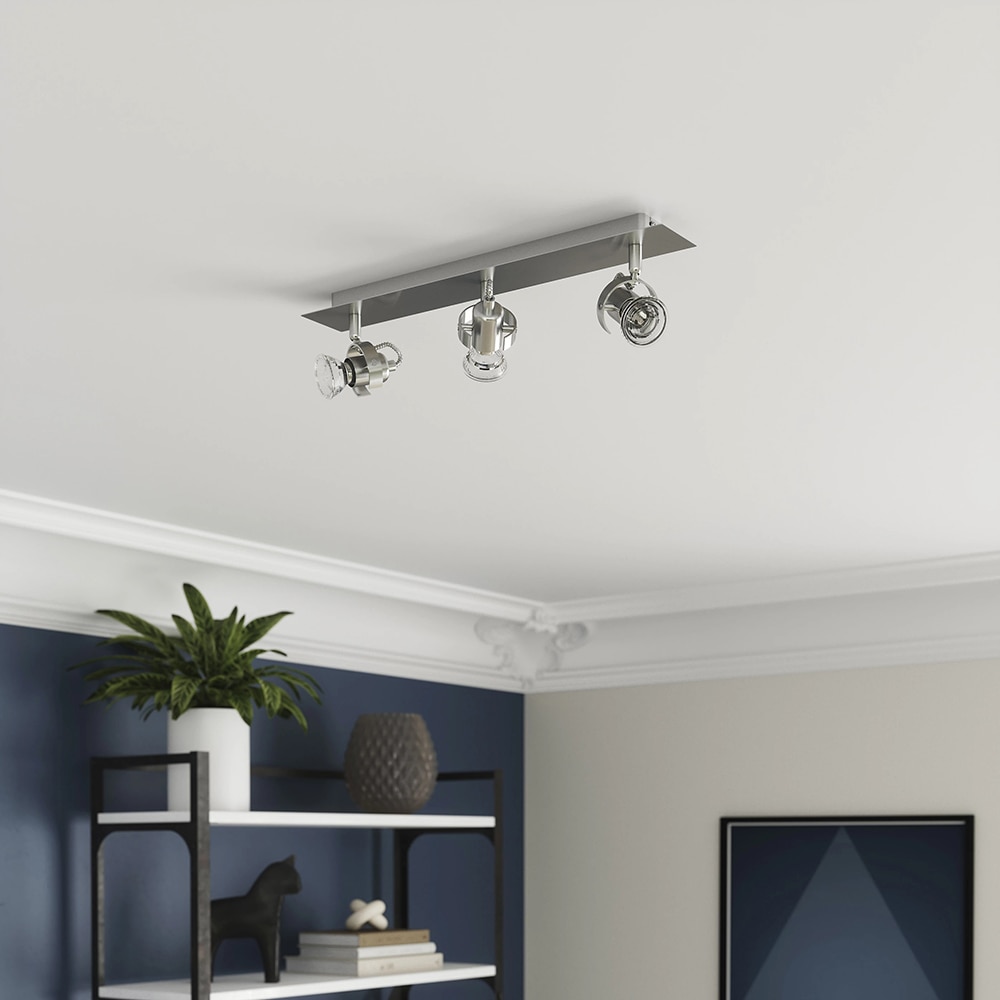 Spot LED Arachne GOODHOME, 3 becuri GU10, 5W, metal, crom