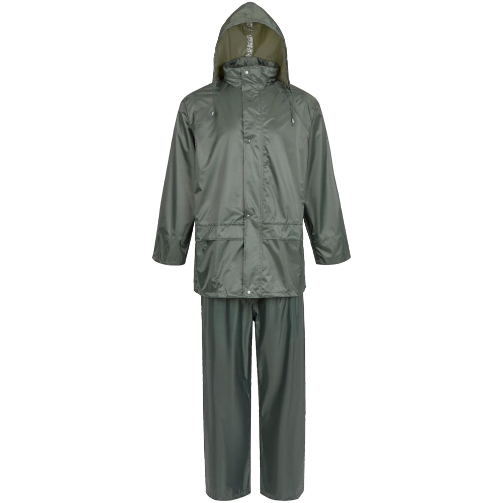Costum impermeabil Site, 2 piese, poliester, marimea L, verde