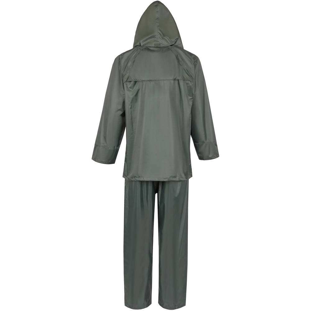Costum impermeabil Site, 2 piese, poliester, marimea L, verde