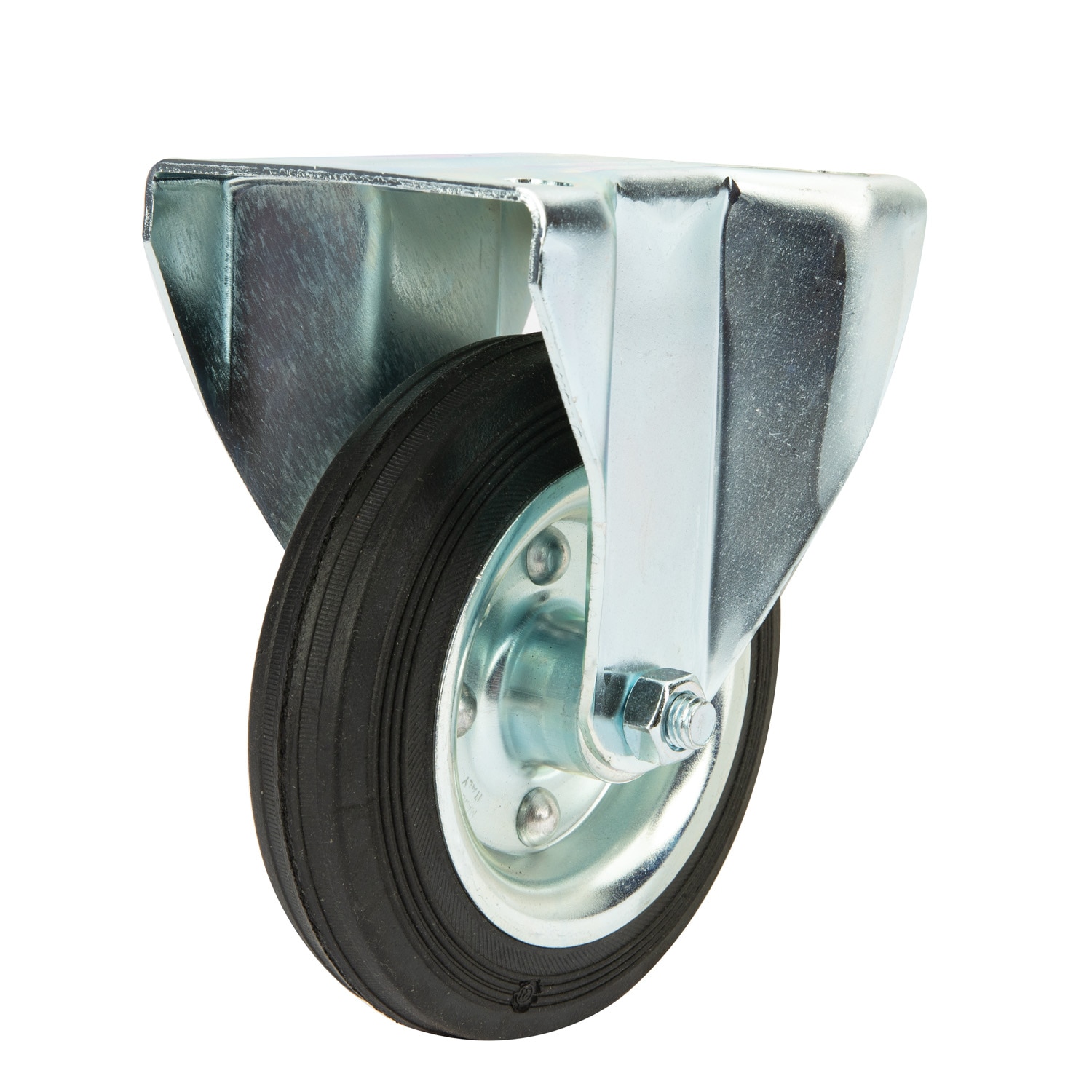 Rola dispozitive cauciuc masiv, rola fixa rulment, 160 x 40 mm, 150 kg