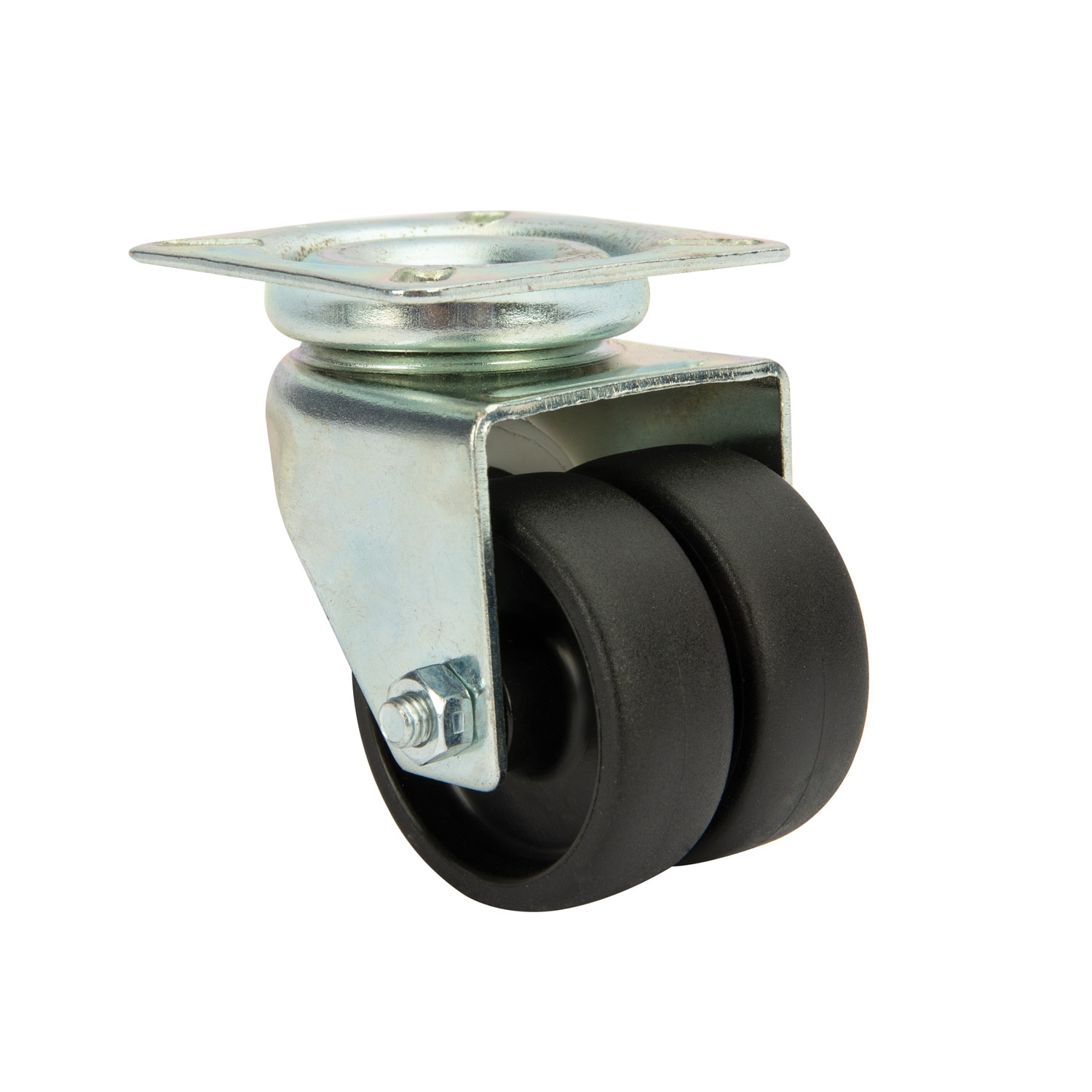 Rola dubla din plastic, lagar de alunecare, 50 x 19 mm, 80 kg