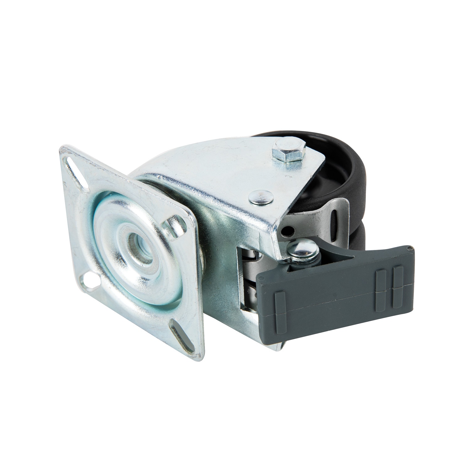 Rola dubla din plastic, dispozitiv de fixare total 50 x 19 mm, 80 kg