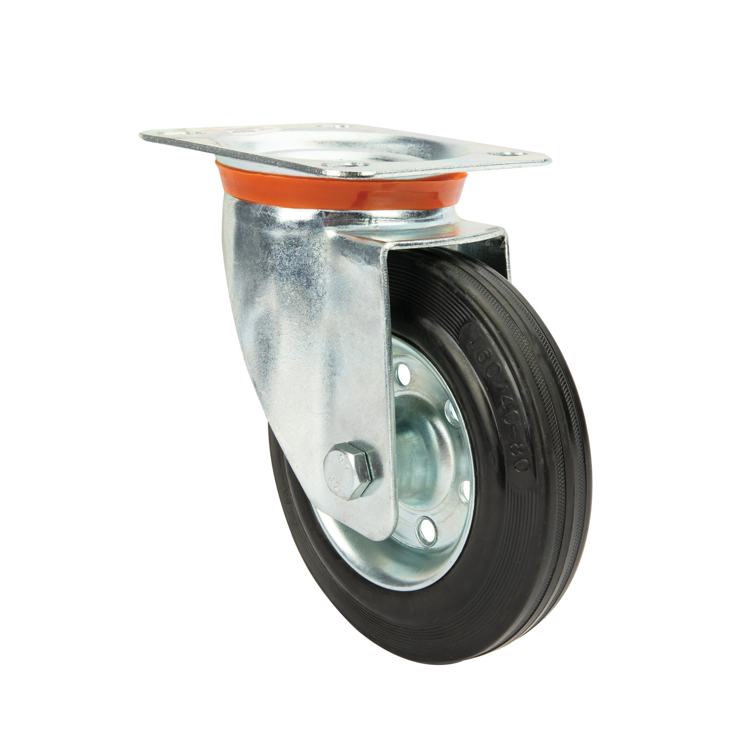 Rola dispozitive cauciuc masiv, placa rulment cu role 160 x 40 mm, 150 kg