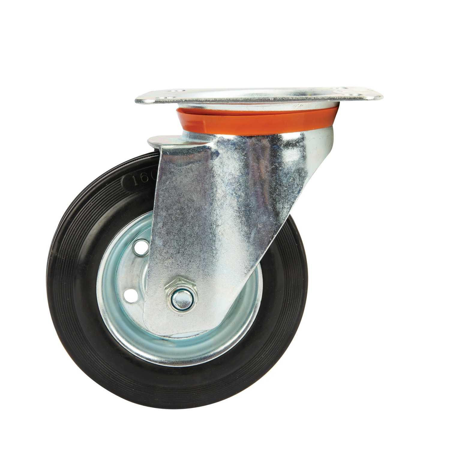 Rola dispozitive cauciuc masiv, placa rulment cu role 160 x 40 mm, 150 kg