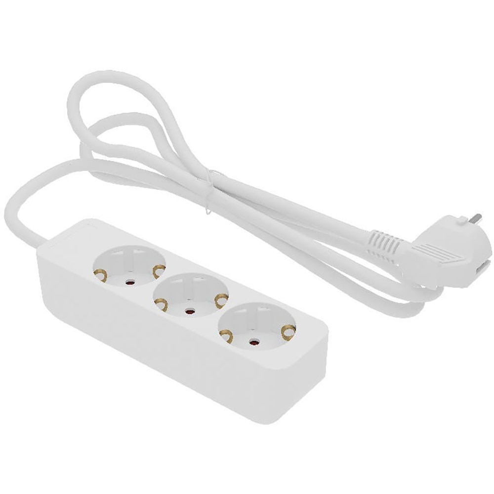 Prelungitor JACOBSEN, 3 prize Schuko, 1 m, alb