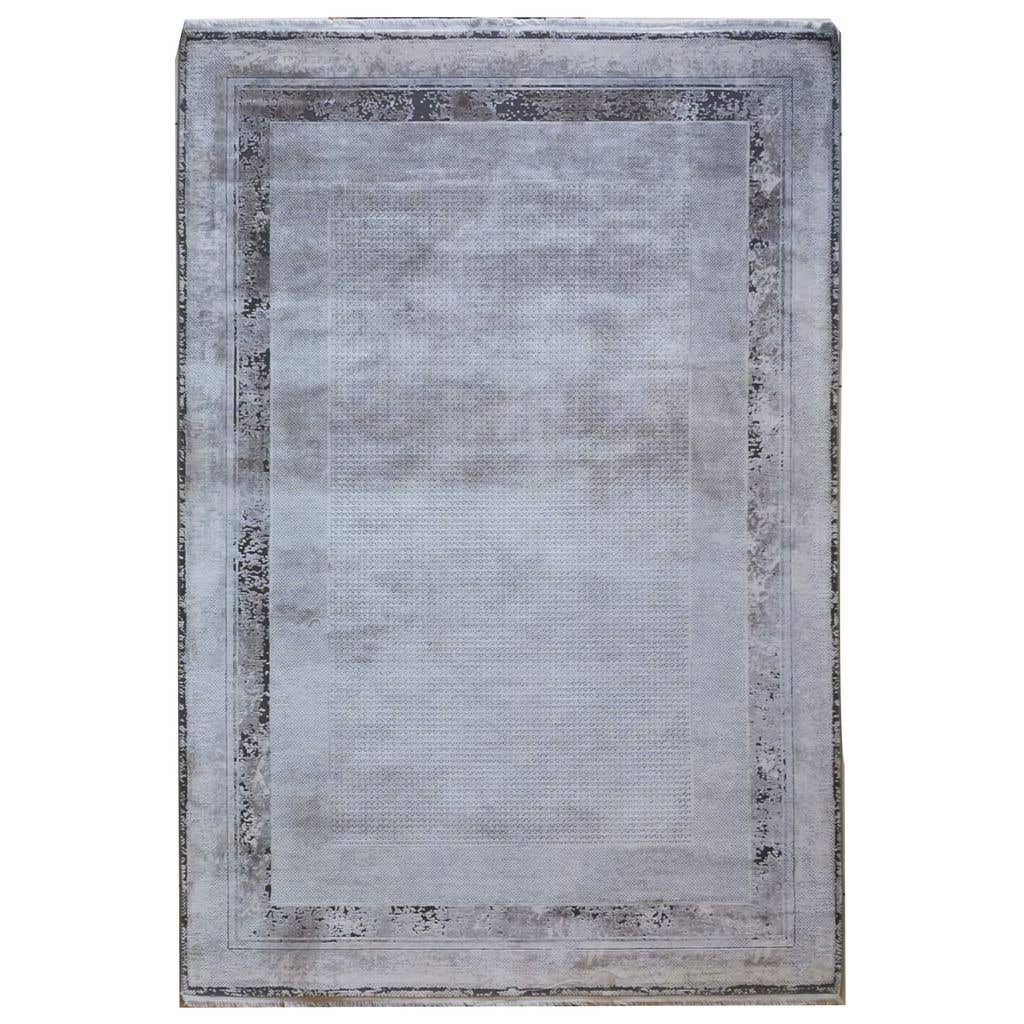 Covor living, gri, acril/bambus, 80 x 150 x 7 cm • Karacahan Cornelia 