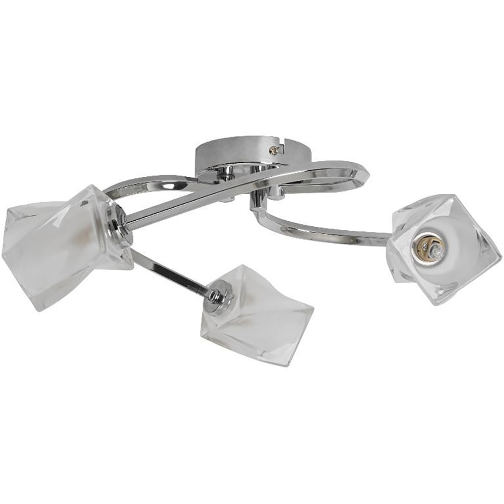 Lampa 3 becuri GOODHOME Gracies, 25W, G9, argintiu
