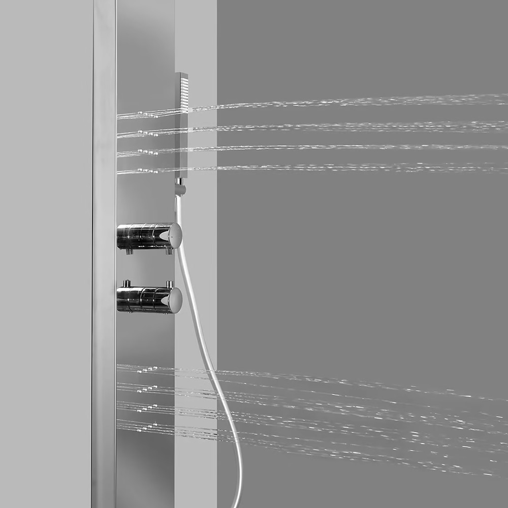 Panel de dus GOODHOME Abala, termostat, hidromasaj, crom