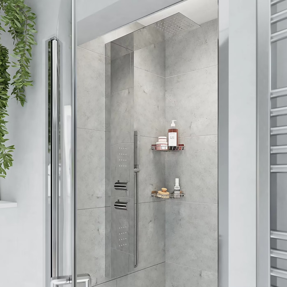 Panel de dus GOODHOME Abala, termostat, hidromasaj, crom