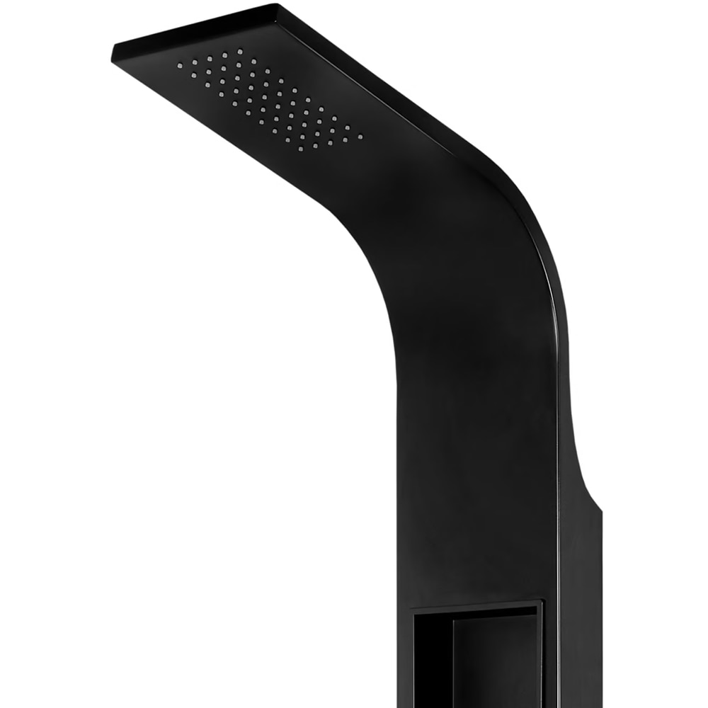 Panel de dus GOODHOME Layra, termostat, hidromasaj, 140 cm, negru mat