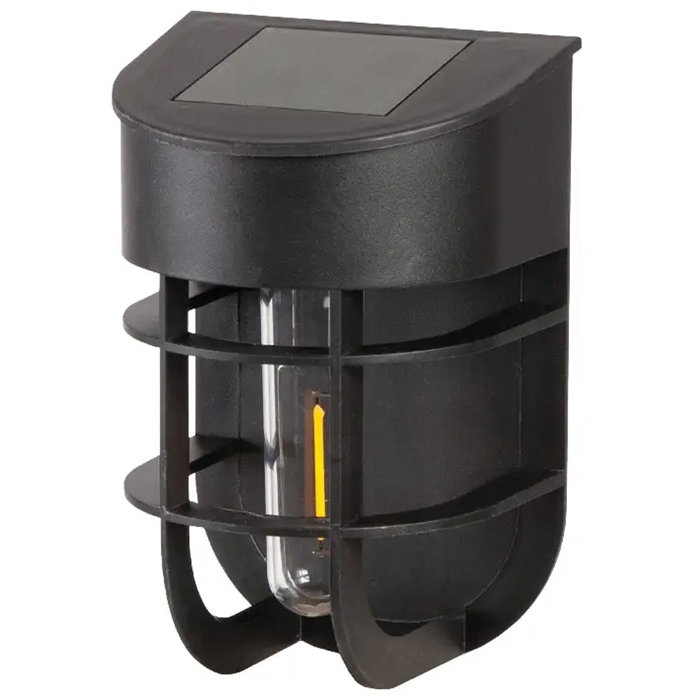 Set 2 aplici solare SITE 101233178, IP44, plastic, negru