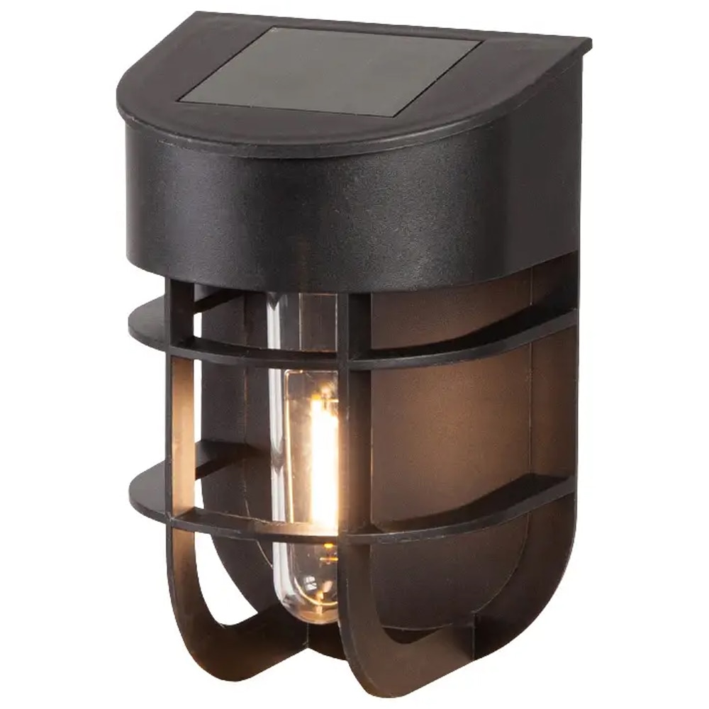 Set 2 aplici solare SITE 101233178, IP44, plastic, negru