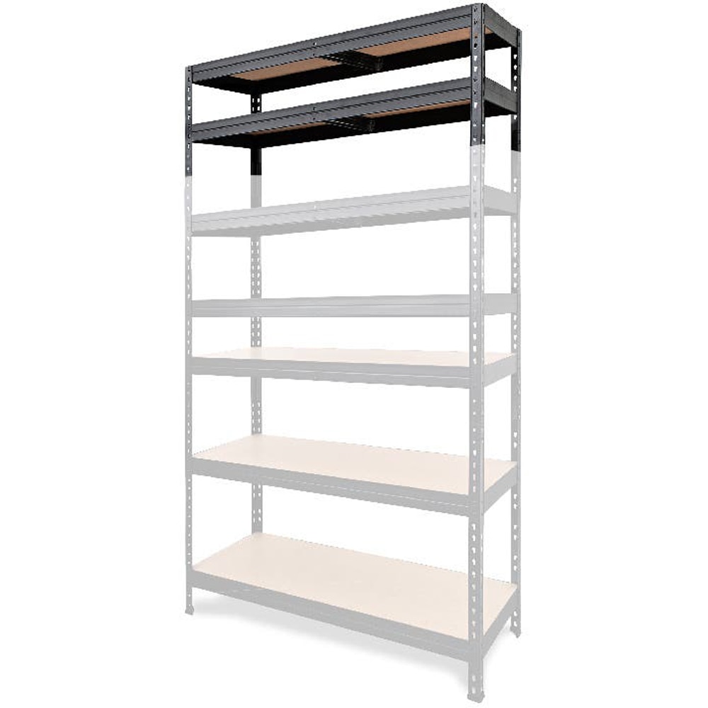 Extensie raft atelier GOODHOME Rivet, otel, 46 x 40 x 127 cm, negru