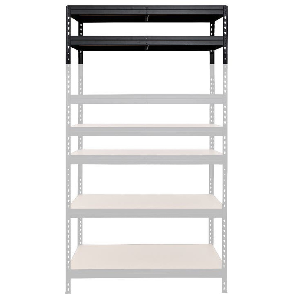 Extensie raft atelier GOODHOME Rivet, otel, 46 x 40 x 127 cm, negru