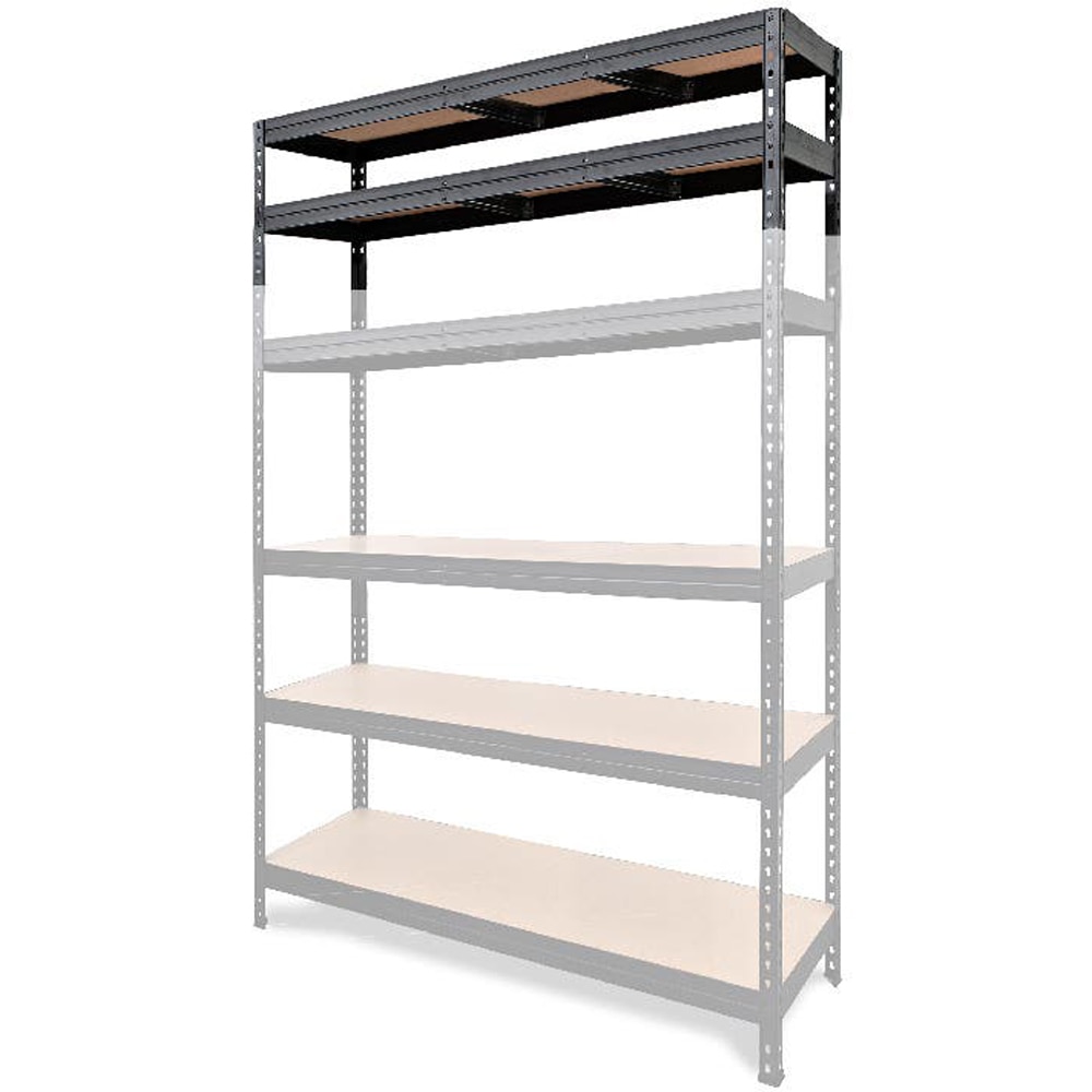 Extensie raft atelier GOODHOME Rivet, otel, 60 x 46 x 165 cm, negru