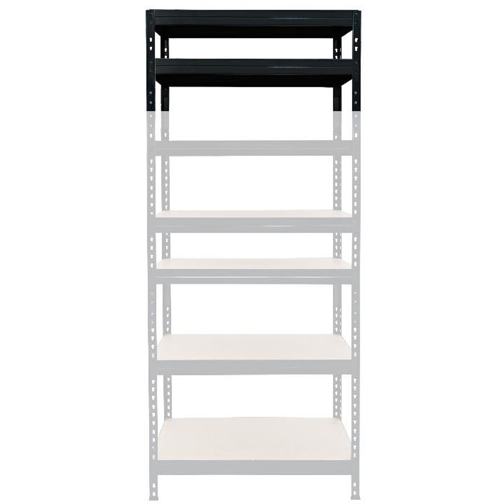 Extensie raft atelier GOODHOME Rivet, otel, 46 x 40 x 97 cm, negru