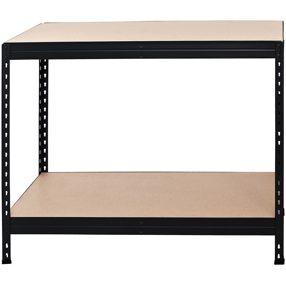 Extensie raft 2 polite GOODHOME Rivet, 90 x 97 x 60 cm, sarcina maxima/polita 250 kg, HDF si otel, negru