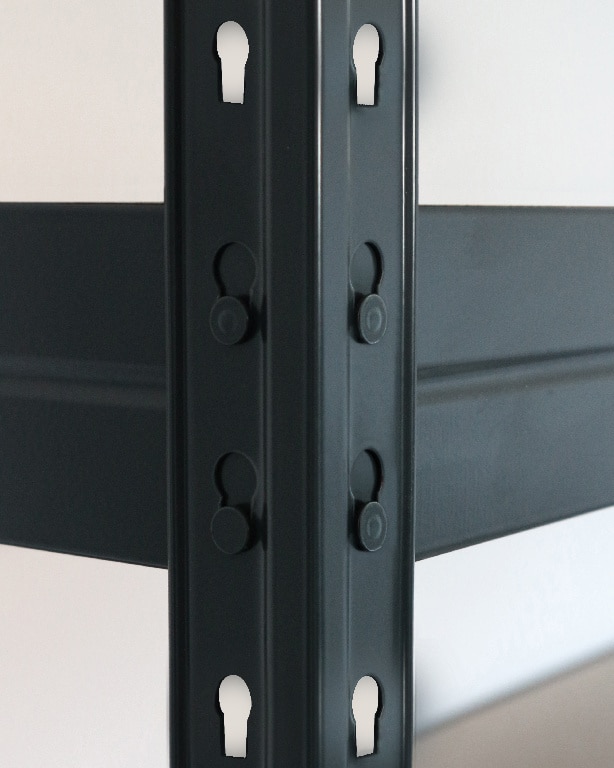 Extensie raft metalic, 2 polite, negru, 90 x 97 x 60 cm GoodHome Rivet