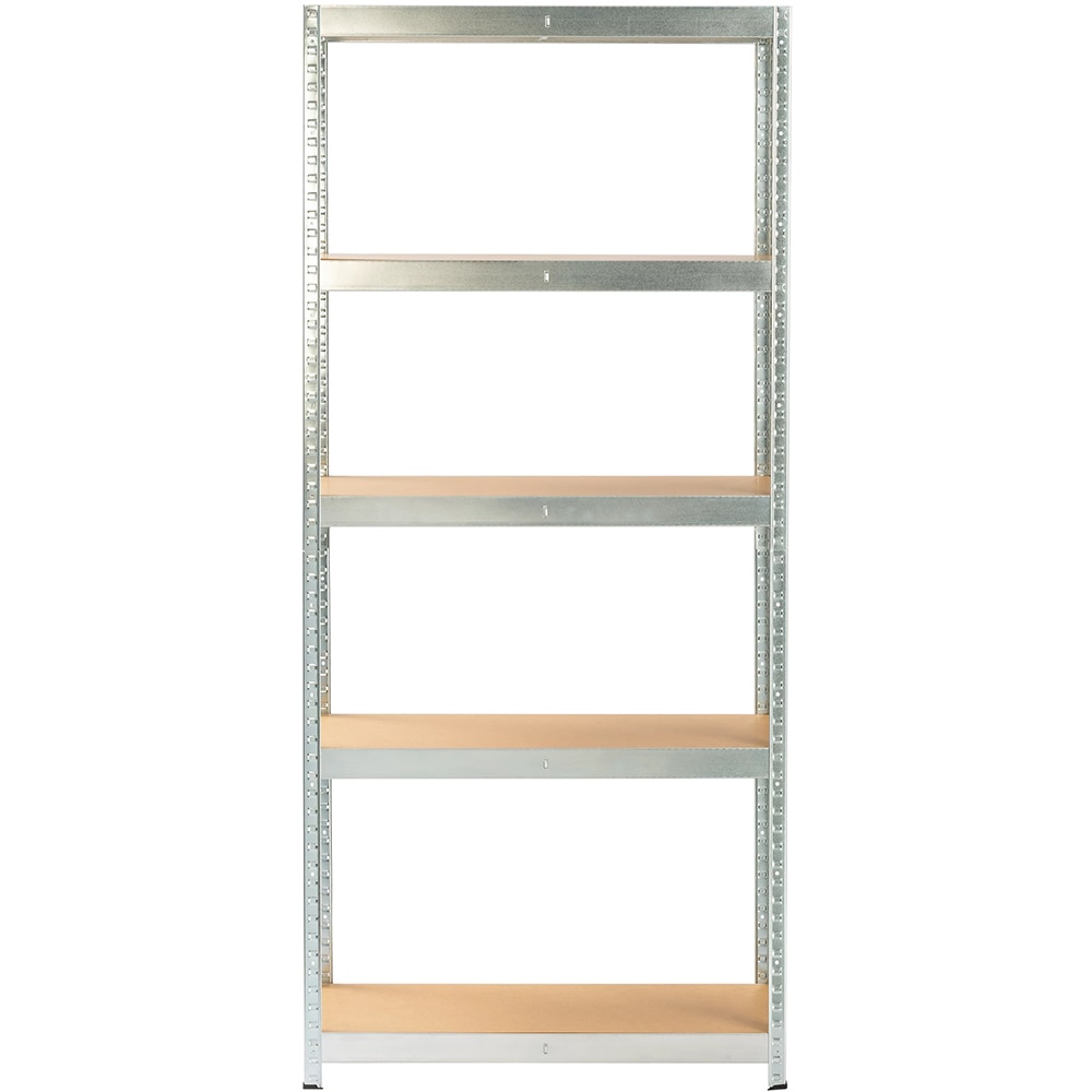 Raft 5 polite GOODHOME Ryle, 180 x 75 x 35 cm, HDF si otel, gri