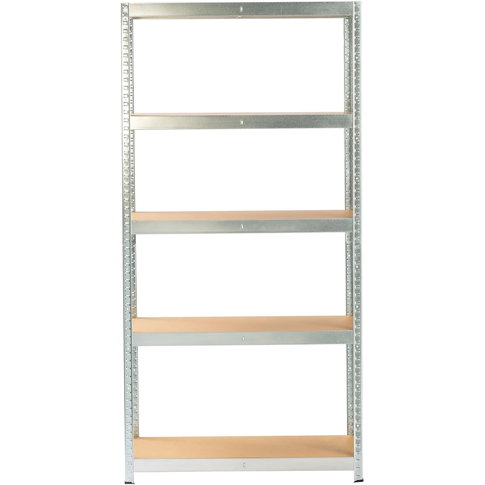 Raft 5 polite GOODHOME Ryle, 180 x 90 x 40 cm, HDF si otel, gri